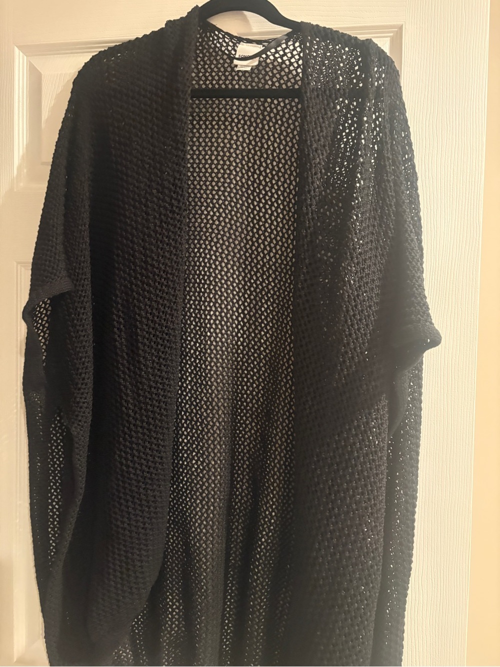 Sonoma Black Open Knit cover up